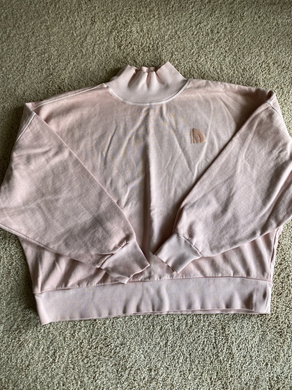 The North Face Women's Pale Pink Mock Neck Sweatshirt